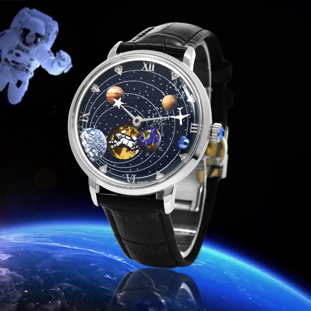 Mens Mechanical Watch With A Hollowed-out Design