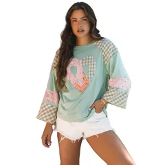 Fall New Round Neck Pullover Women Printed Loose Sweatshirt - Lc25129122P2709-M - View 1