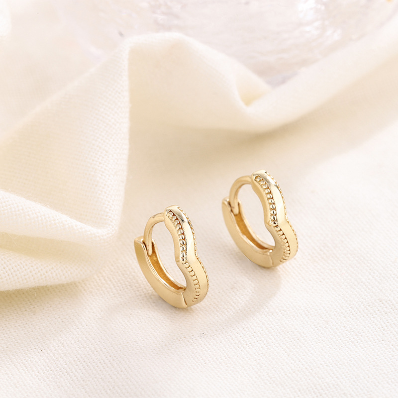 Korean-style Elegant Stone-Inlaid Earring Set Of Four Styles