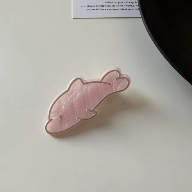 Cute Fish Barrettes Fishbone Hairpin Girl Bang Clip Broken Hair 3 Pink Dolphin - Shop at LoveMi