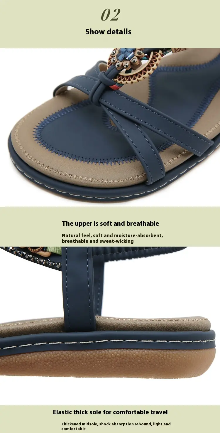 Flower Comfortable Casual Beach Flat Sandals