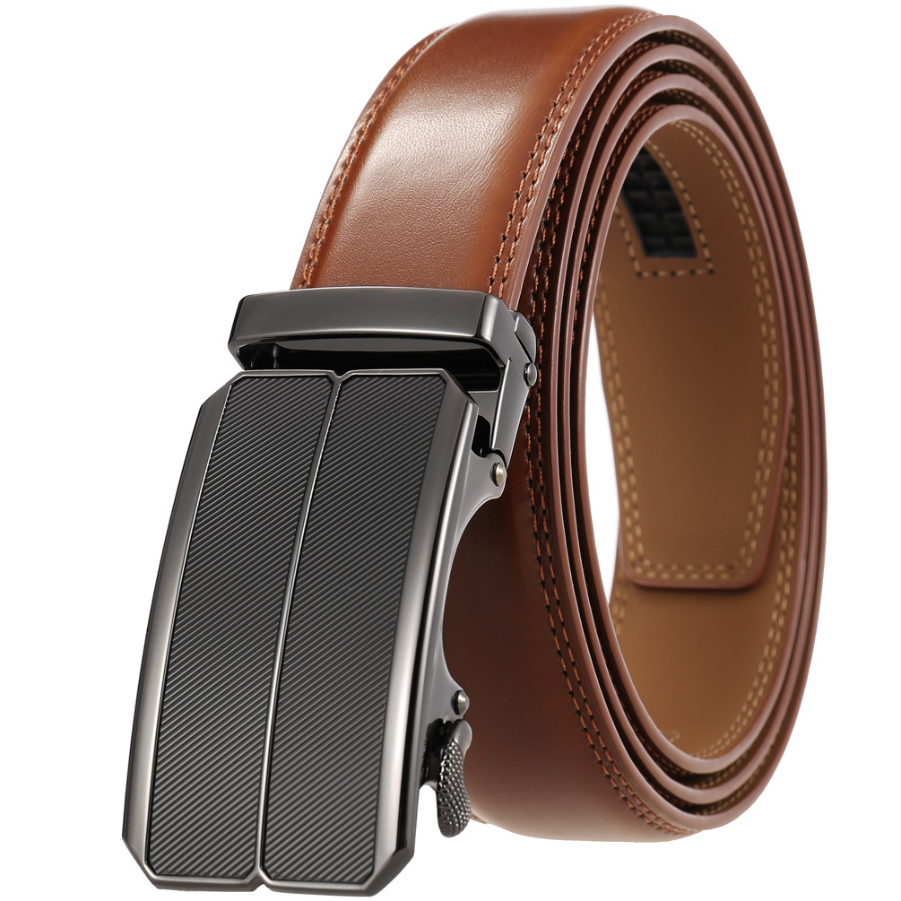 Zinc Alloy Automatic Buckle Two-layer Cowhide Business Belt