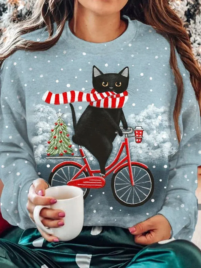 Women's Loose Casual Comfortable Versatile Daily Printing Sweater - Styleg7Z4244-Xl