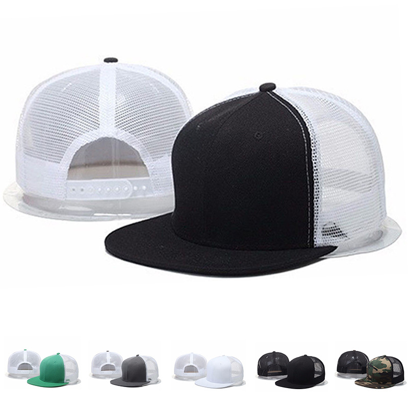Men's And Women's Adjustable Pure Color Casual Flat-brimmed Cap Hat