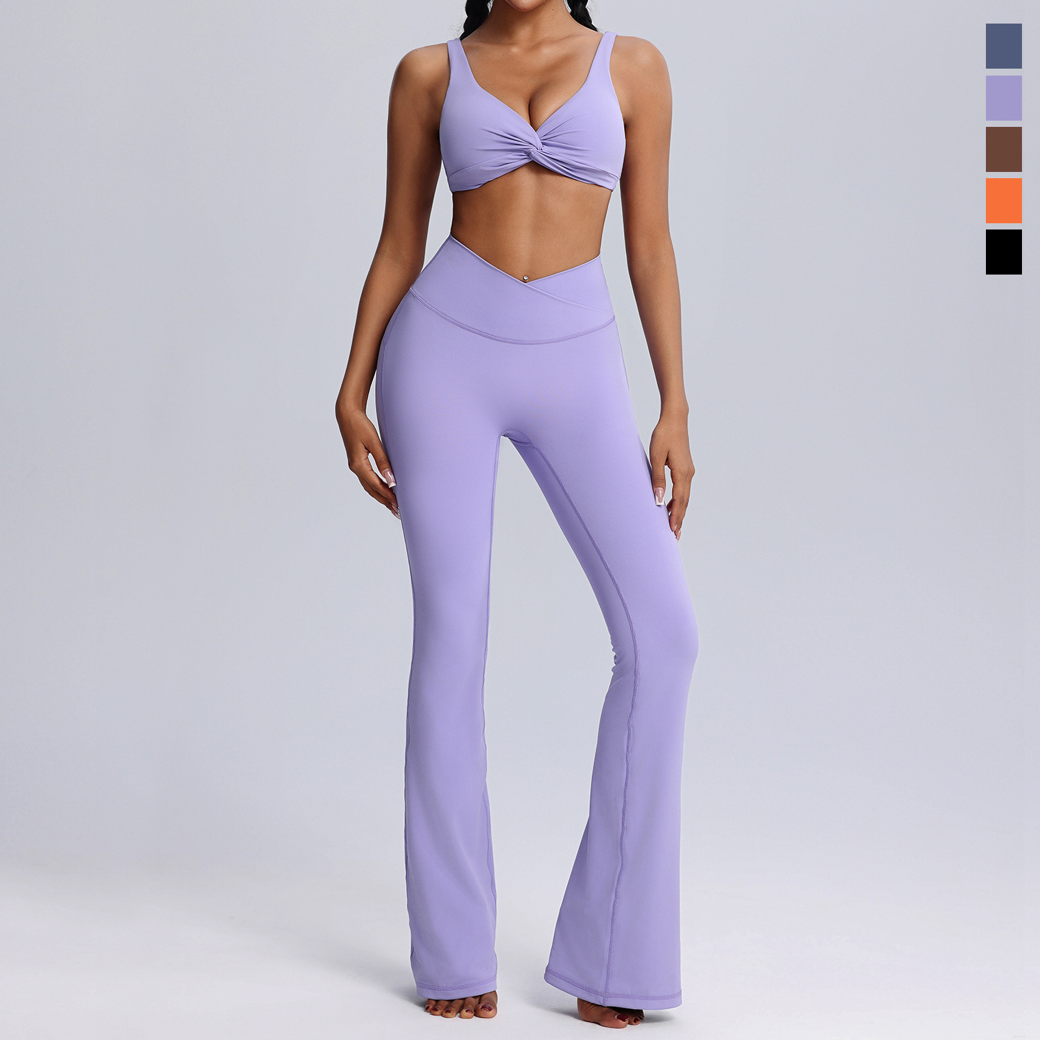 Nude Feel Tight Sportswear Two-piece Suit