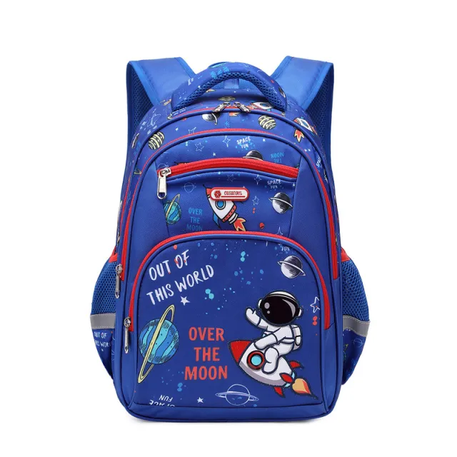 Primary School Boys Large Capacity Children's Backpack Space Schoolbag Blue - Shop at LoveMi