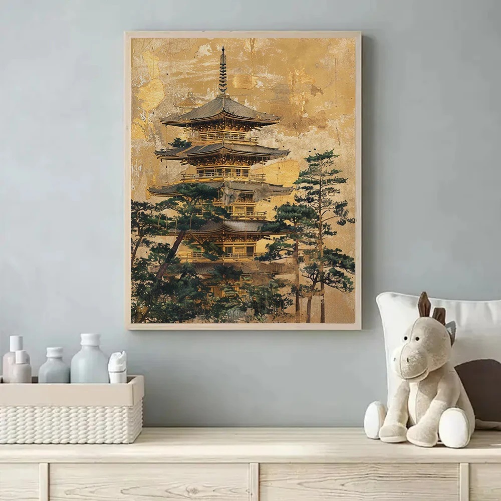 Ancient-Style Pavilion And Pine Tree DIY Diamond Painting