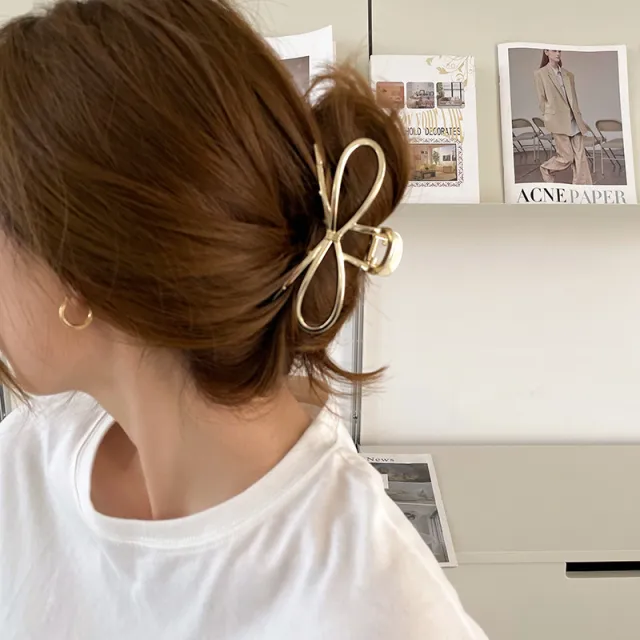 Bow Barrettes Female Back Head Grip Gold - Shop at LoveMi