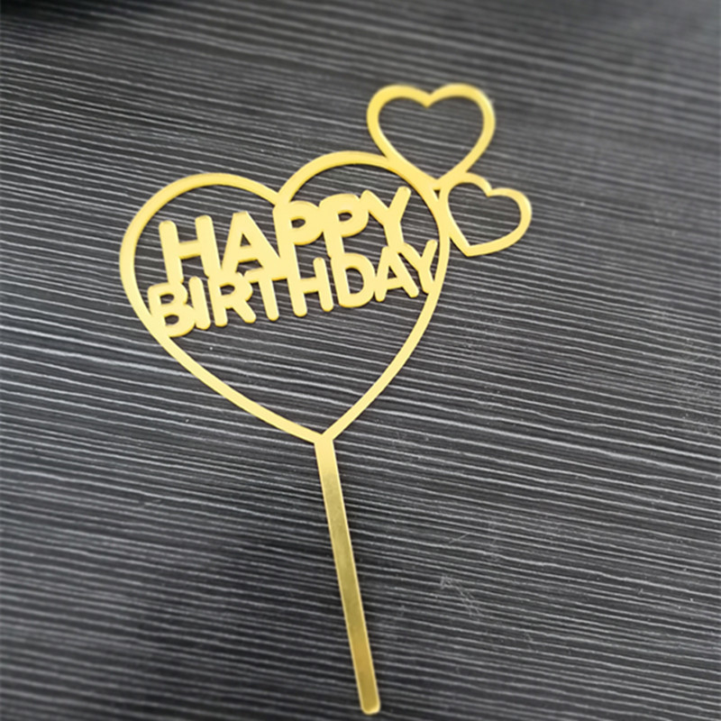 Product Love Happy Birthday Acrylic Cake Insertion Dessert