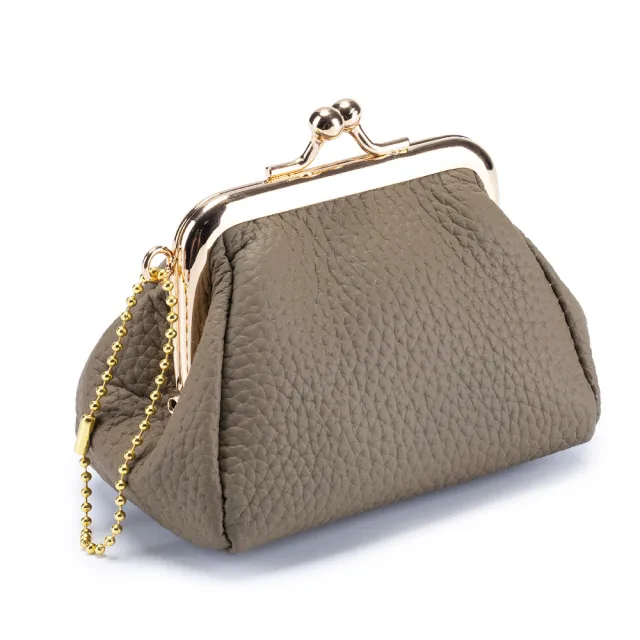 Genuine Leather Mini Coin Wallet With Female Creativity Khaki - Shop at LoveMi