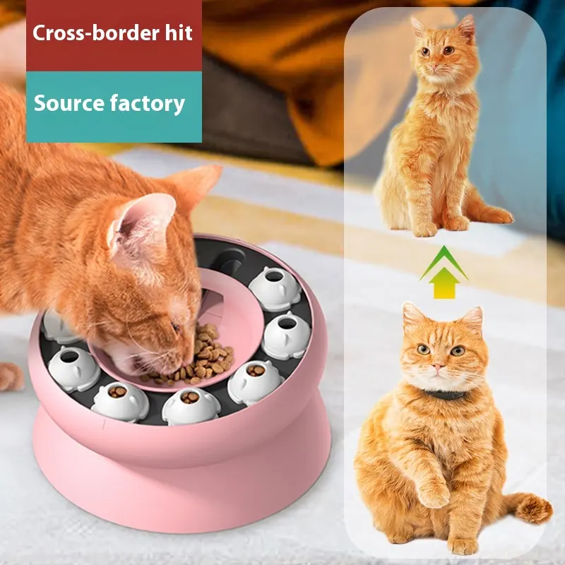 Amazon Rotating Food Leakage Feeding Cat Bowl