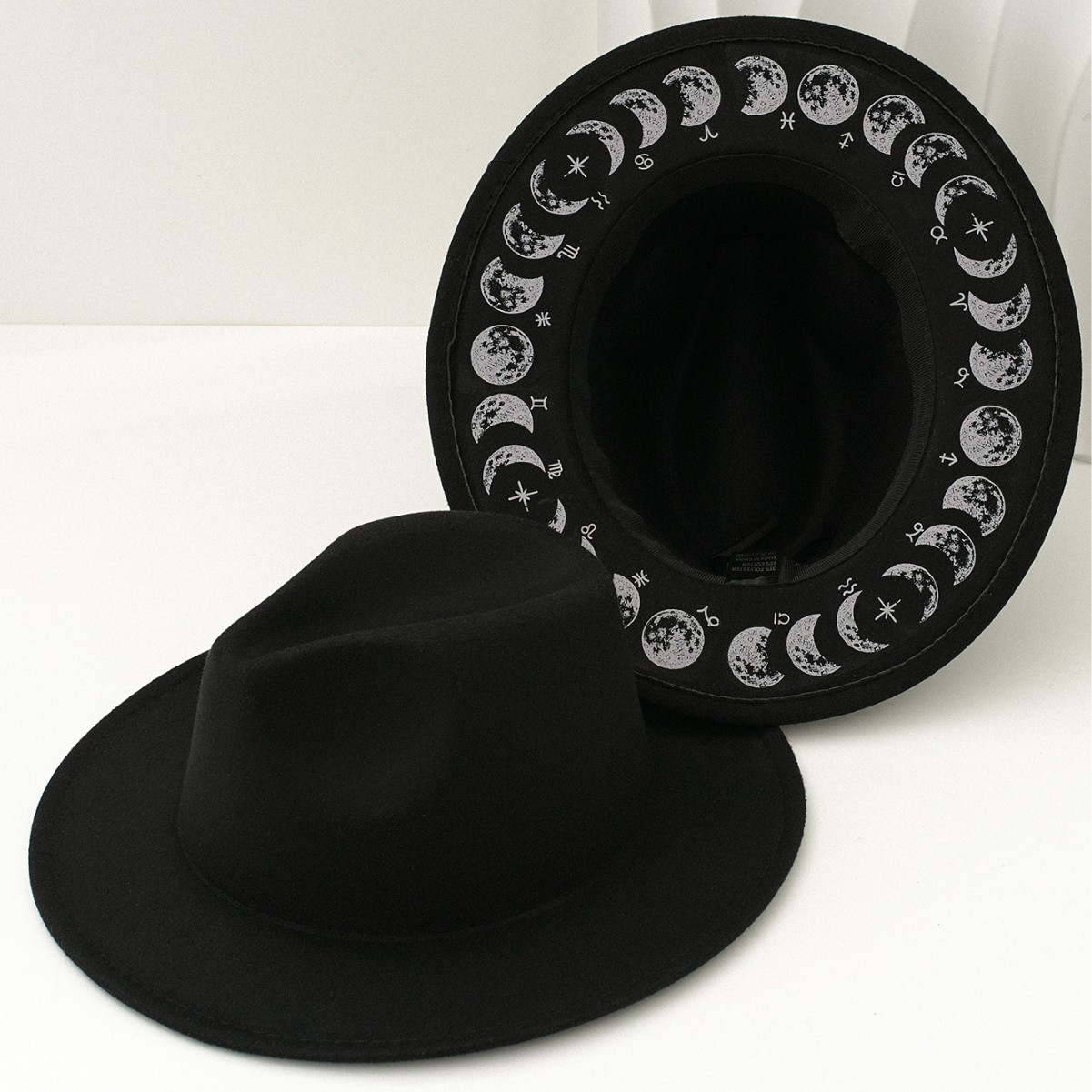 Drama Gothic Element Hand Painted Moon Decorative Hat