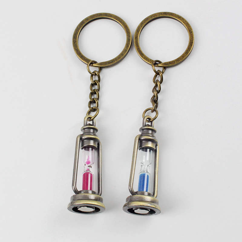 Title 7, Revolving Scenic Lantern Hourglass Keychain Simple