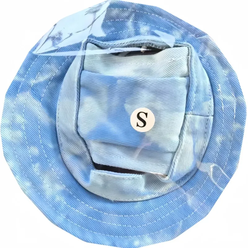 Summer Dog Hat Cat Wear-resistant Breathable Bucket Hat - Blue Bucket Hat