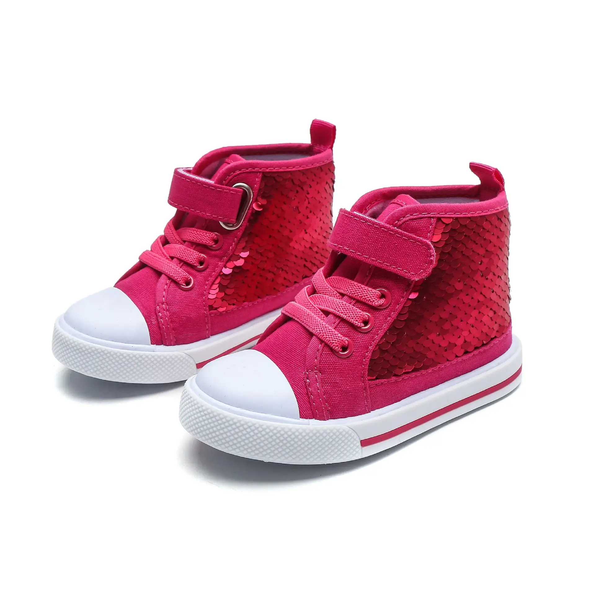Children's High-top Trendy Sequined Canvas Shoes