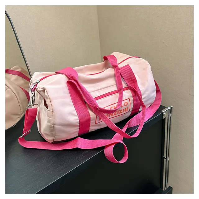 Korean Style Sports Gym Short distance Leisure Travel Bag Girls Crossbody Shoulder Tan - Shop at LoveMi