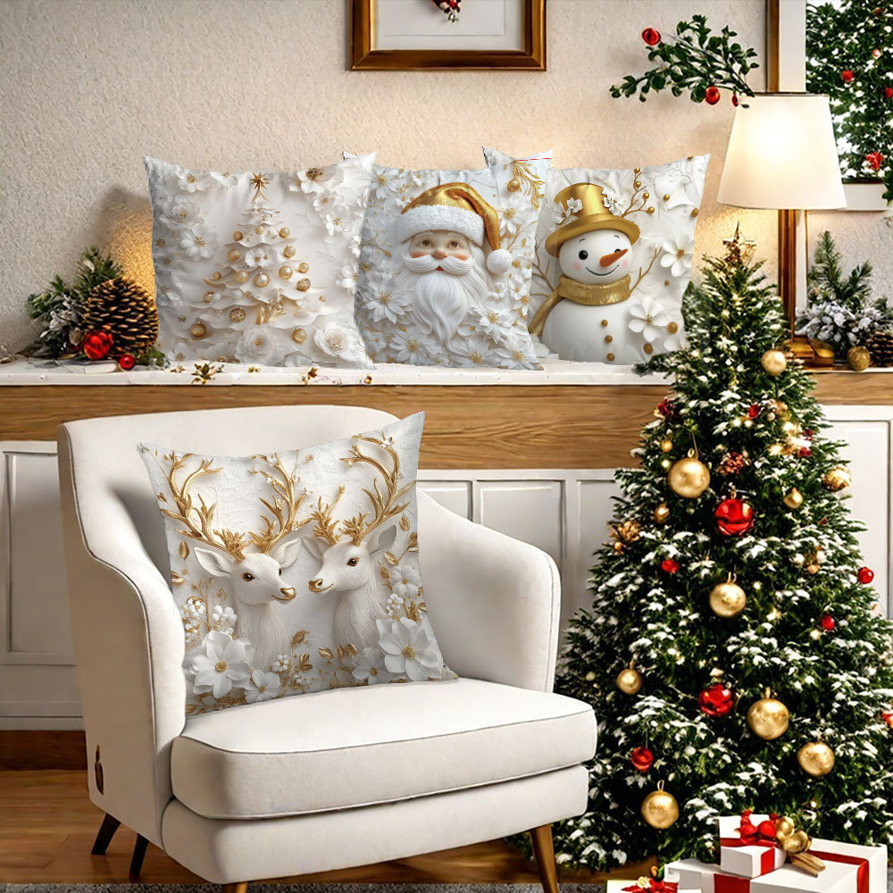 Christmas European Style Decorative Pillow Cushion Pillowcase