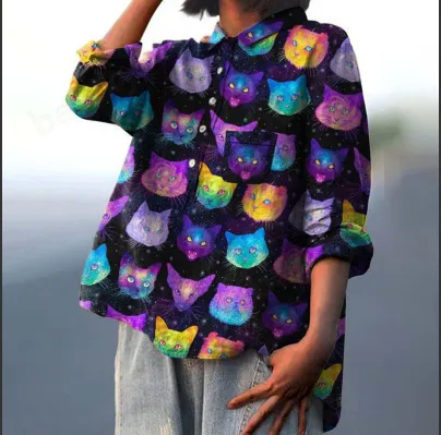 Bamboo Linen Printed Fashion Polo Collar Shirt Xl24053 Hyh55 - Shop at LoveMi