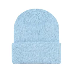 Light Board Knitted Hat Winter Wool Hat Men's And Women's Warm Hat - Sky Blue - View 1
