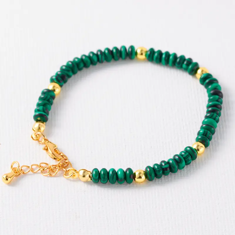Crystal Natural Stone Turquoise Colored Beaded Necklace
