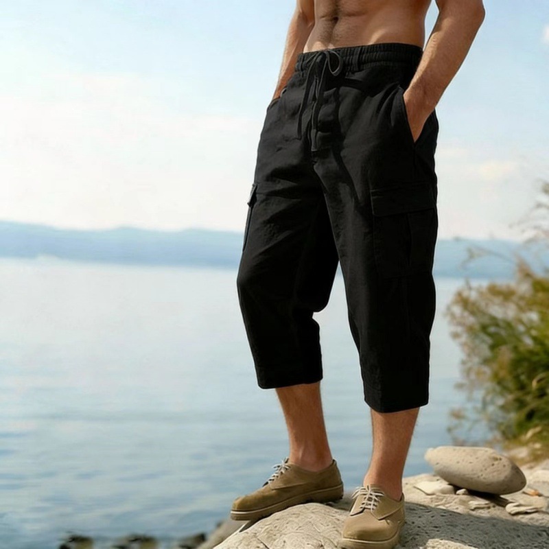 Multi-pocket Loose Casual Trend Wide-leg Pants