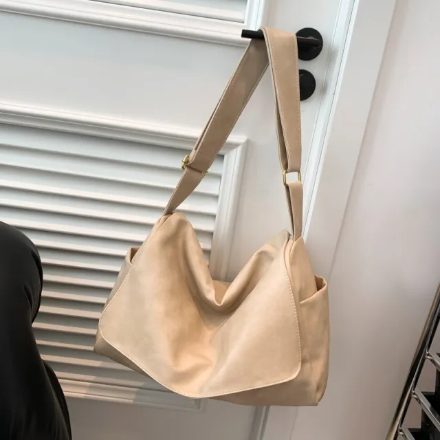 Bright Noodle One Shoulder Crossbody Simplicity Large Capacity Totes Beige - Shop at LoveMi