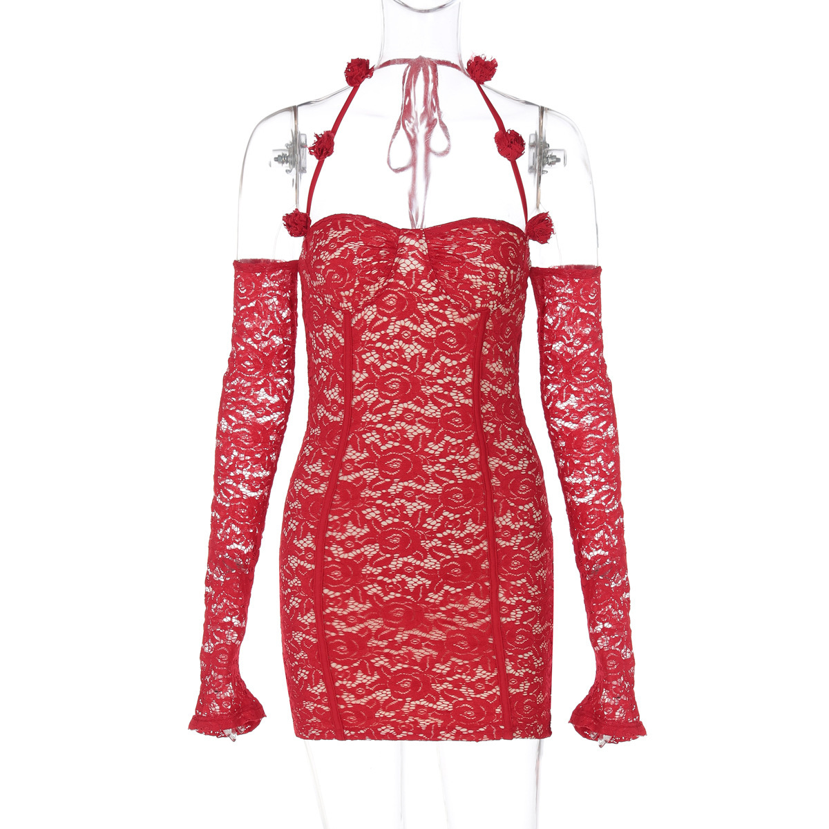 New Fashion Personalized Sheath Dress Women Red - Shop at LoveMi