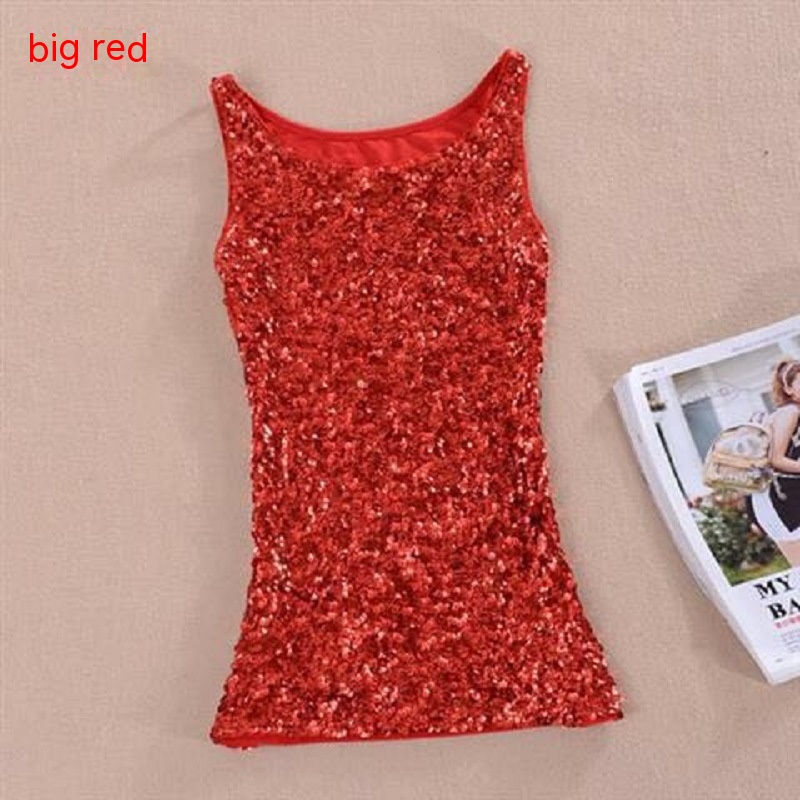 Sequined Small Sling Vest Bottoming Sleeveless