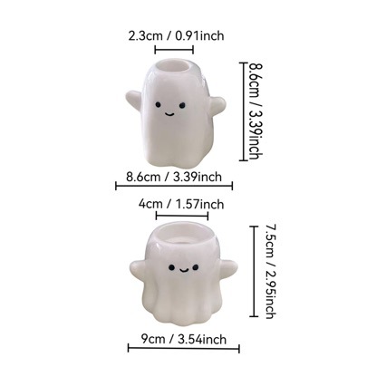 Halloween Ghost Ceramic Candle Holder 6