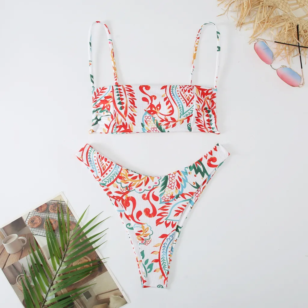 Printed Split Swimsuit European And American Swimsuit - Colour As In Picture 3-M
