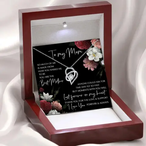 Mother's Day Gift Rosewood Lamp Box Suit Hollow Heart-shaped