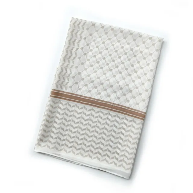 New Chiffon Printed Plaid Scarf Arabic Scarf #5 Nude Brown - Shop at LoveMi