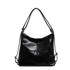 Color Contrast Patchwork Tote Bag For Women - Black - View 1