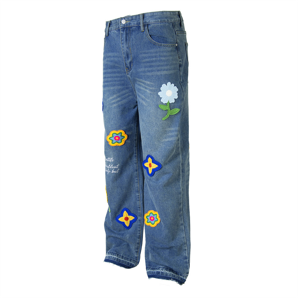 Washed Loose Wide-leg Jeans For Men And Women - Image 22