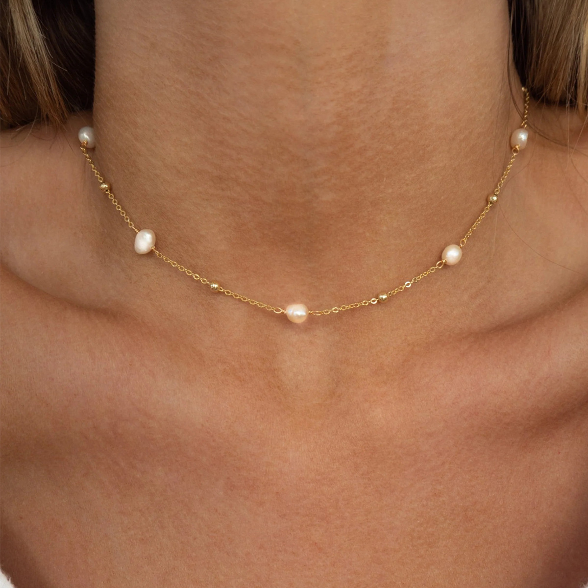 Women's Stainless Steel Choker Fashion All-match Simple Necklace