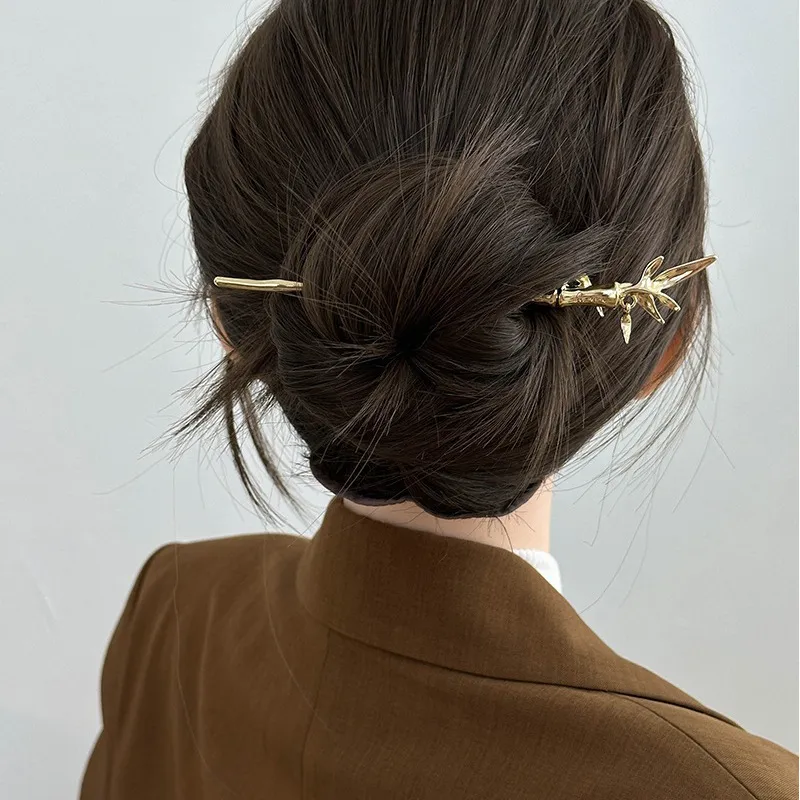 Simple Hair Clasp Metal Hair Accessories Headdress - F0576 Gold