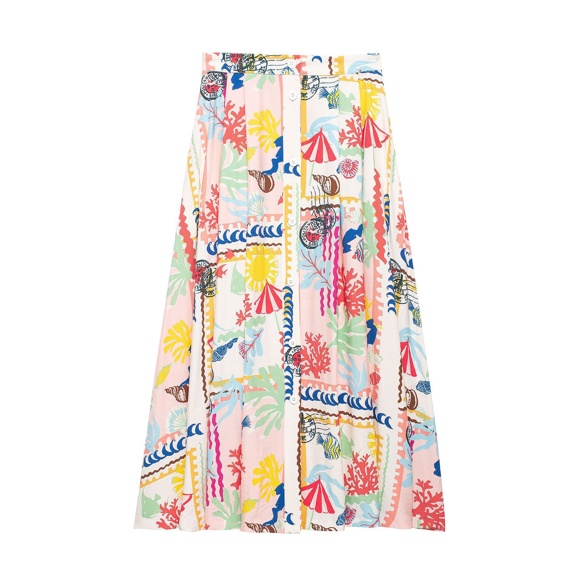 Women's Summer Printed Top Patchwork Printed Cape Skirt