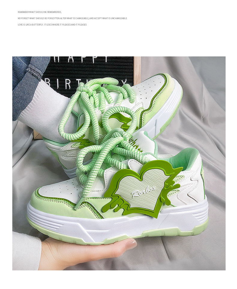 Color Contrast Patchwork Bread Shoes Increased By Light Casual Shoes - Image 6