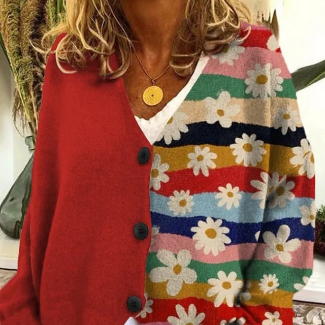 Women's Christmas Abstract Printing Casual Sweater Qwins95843 - Shop at LoveMi