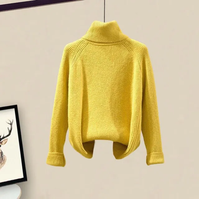 Women's Casual Sweater Haren Pants And Velvet Cotton Suit Set Yellow Sweater - Shop at LoveMi