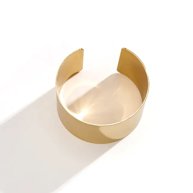 Personality Retro Minority Geometric Glossy Hand Accessory Bracelet Gold Single - Shop at LoveMi