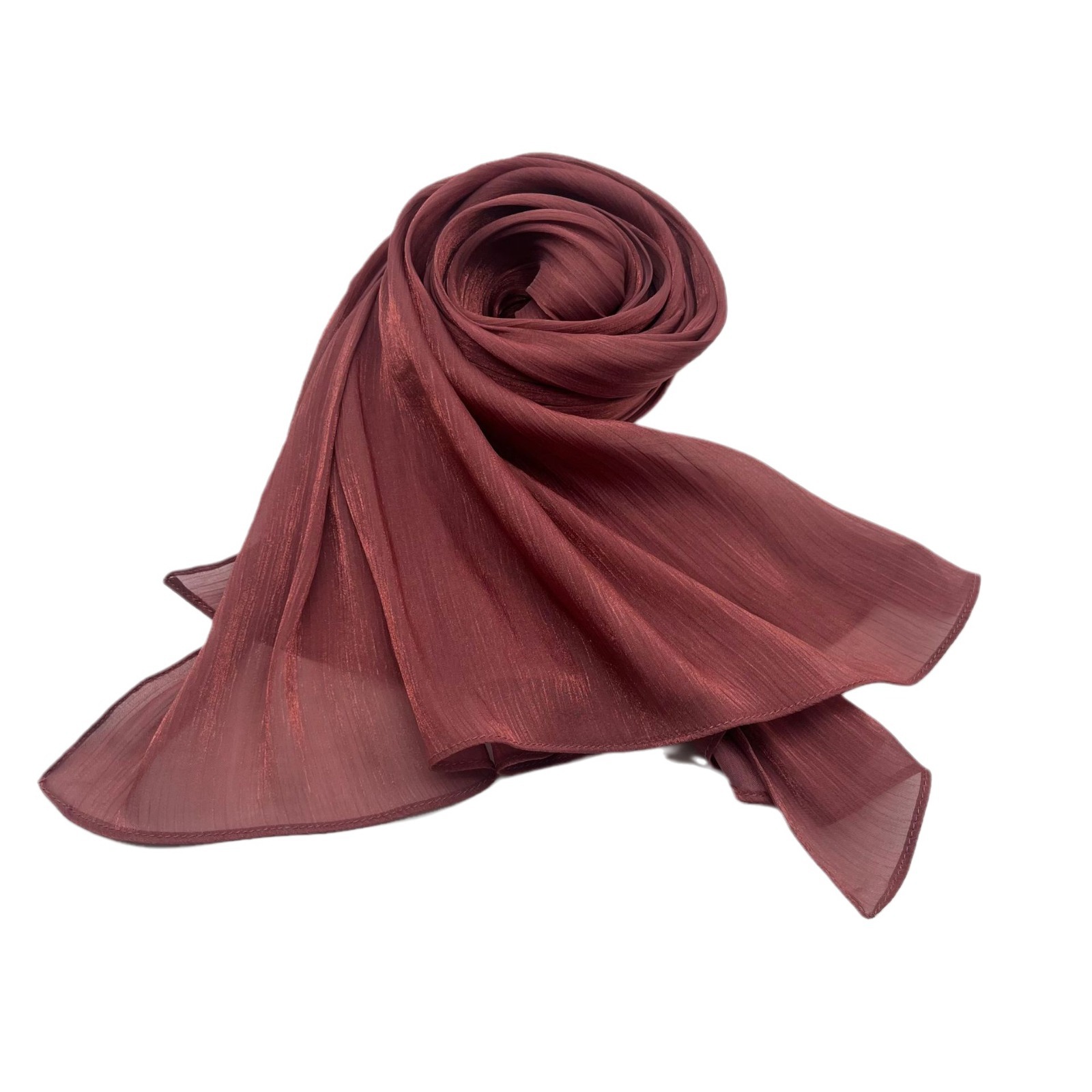 Shiny Satin Scarf Malay Scarf - Image 14