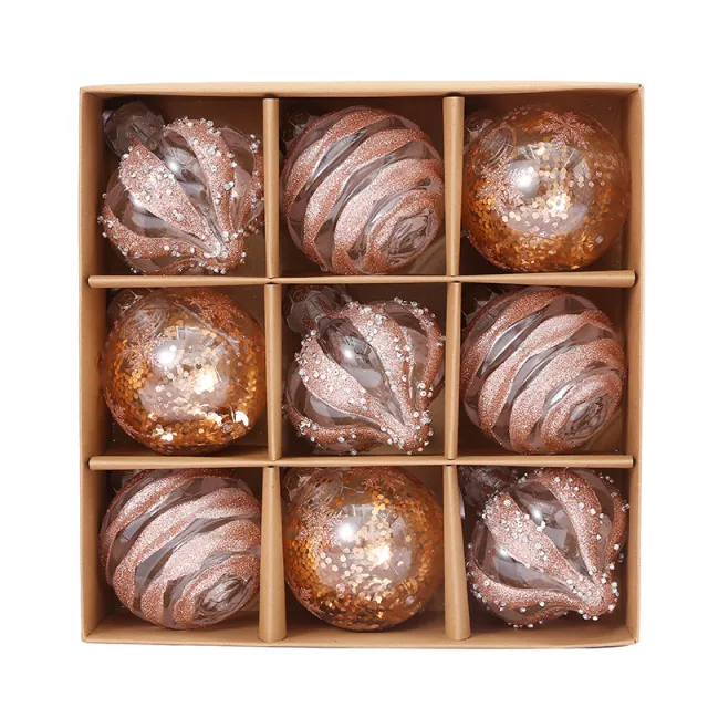 Creative Design Exquisite Christmas Ball Christmas Decoration Rose Gold - Shop at LoveMi