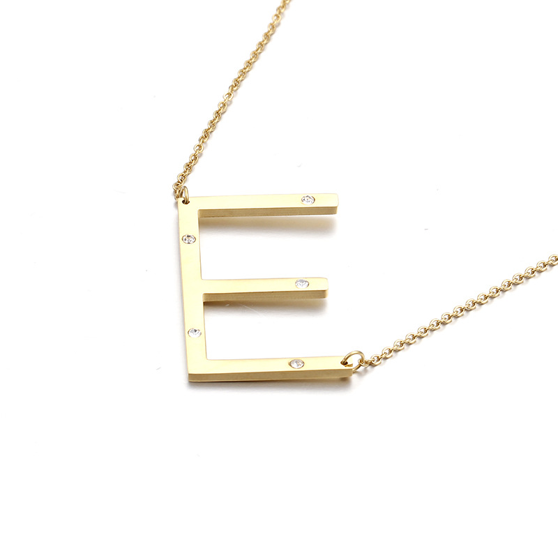 Gold-Tone Letter Necklace, picture 6 of 12