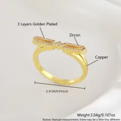 Fashion Bowknot Ring Female Design Advanced Sense - Gold - View 1