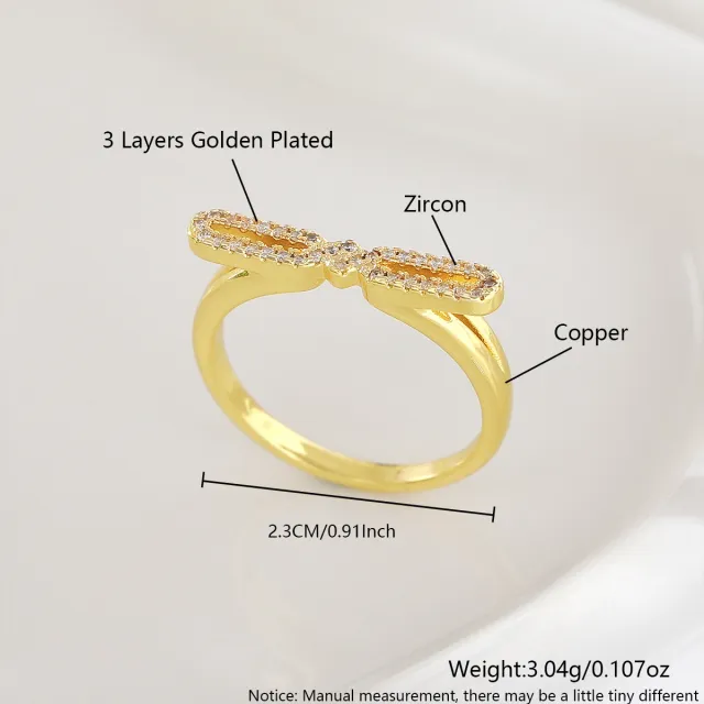 Fashion Bowknot Ring Female Design Advanced Sense Gold - Shop at LoveMi