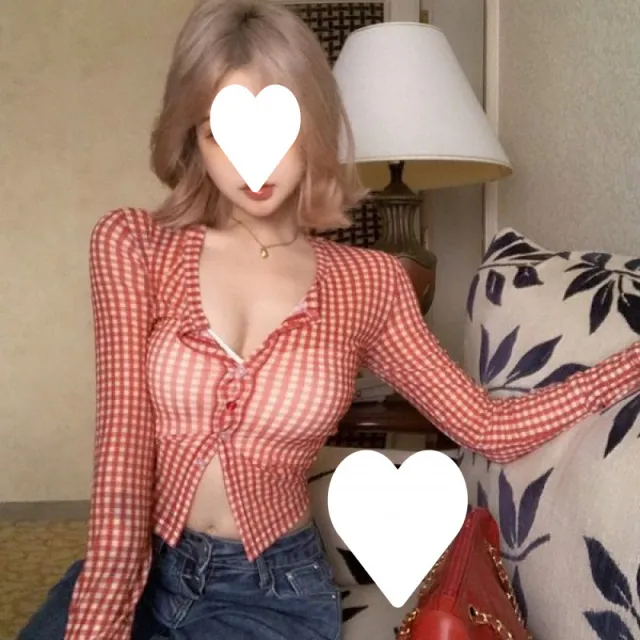 Red Plaid Long Sleeve Sunscreen Shirt Red - Shop at LoveMi