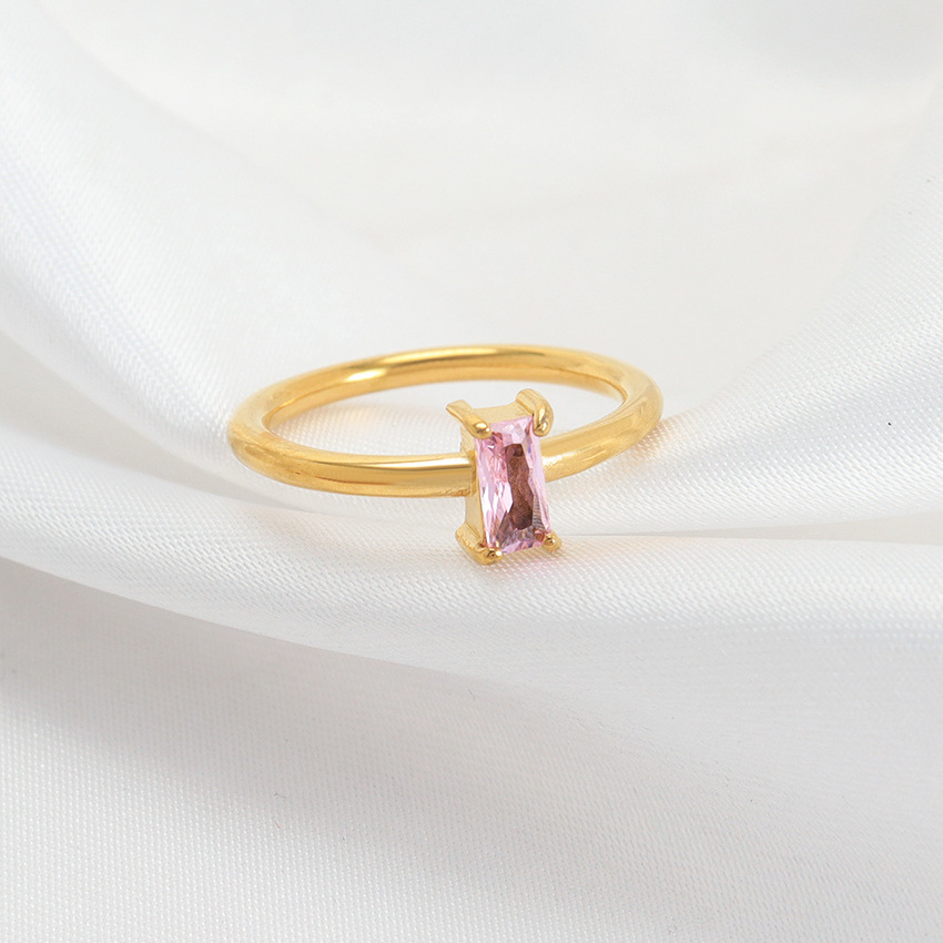 Fantasy Loving Heart Zircon Titanium Steel Ring