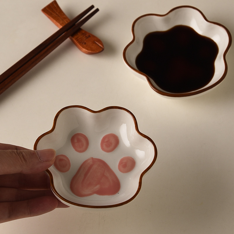 Japanese Cat's Paw Sauce Dish Super Cute Cartoon Creative Plate