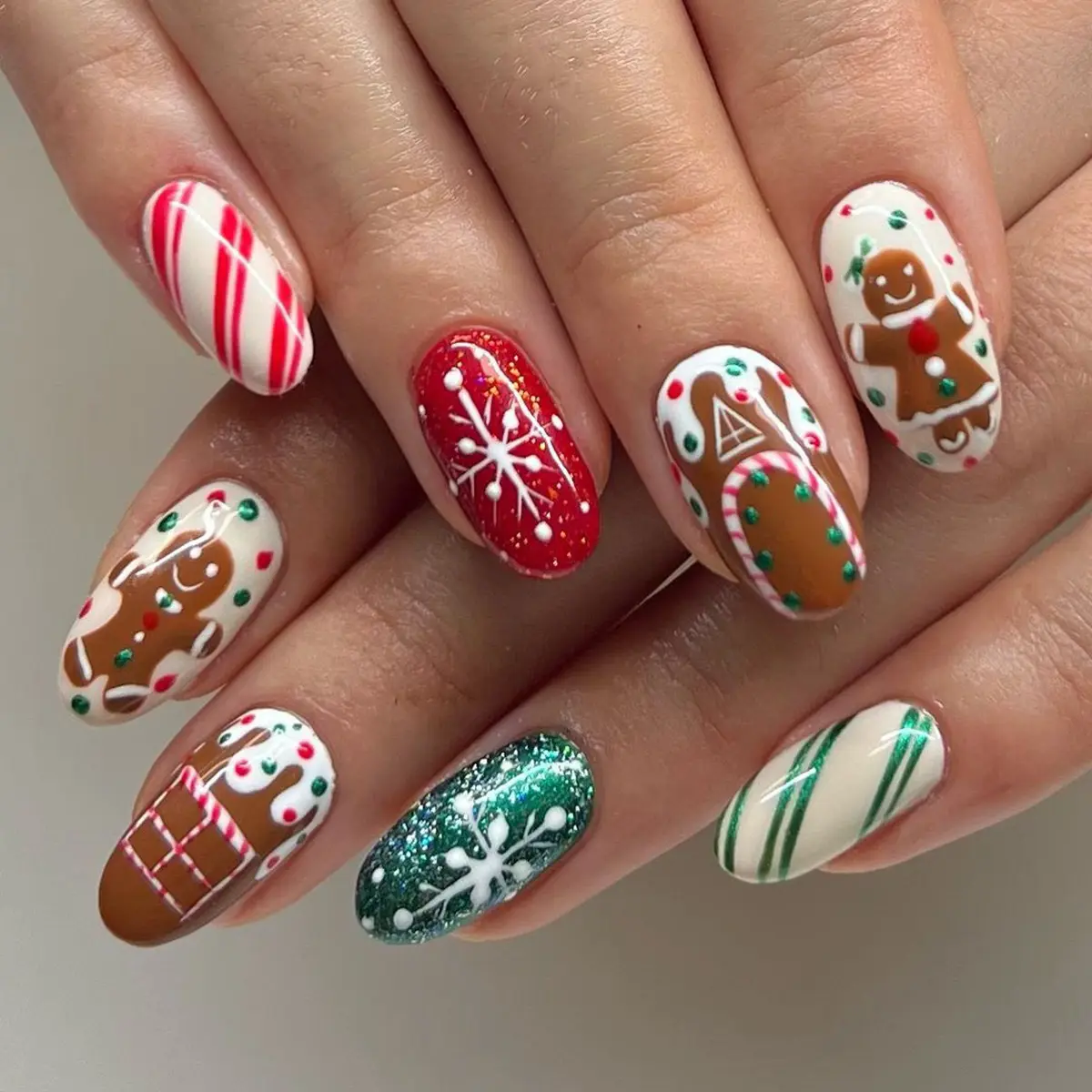 Fruit Gingerbread Man Chocolate House Fake Nail